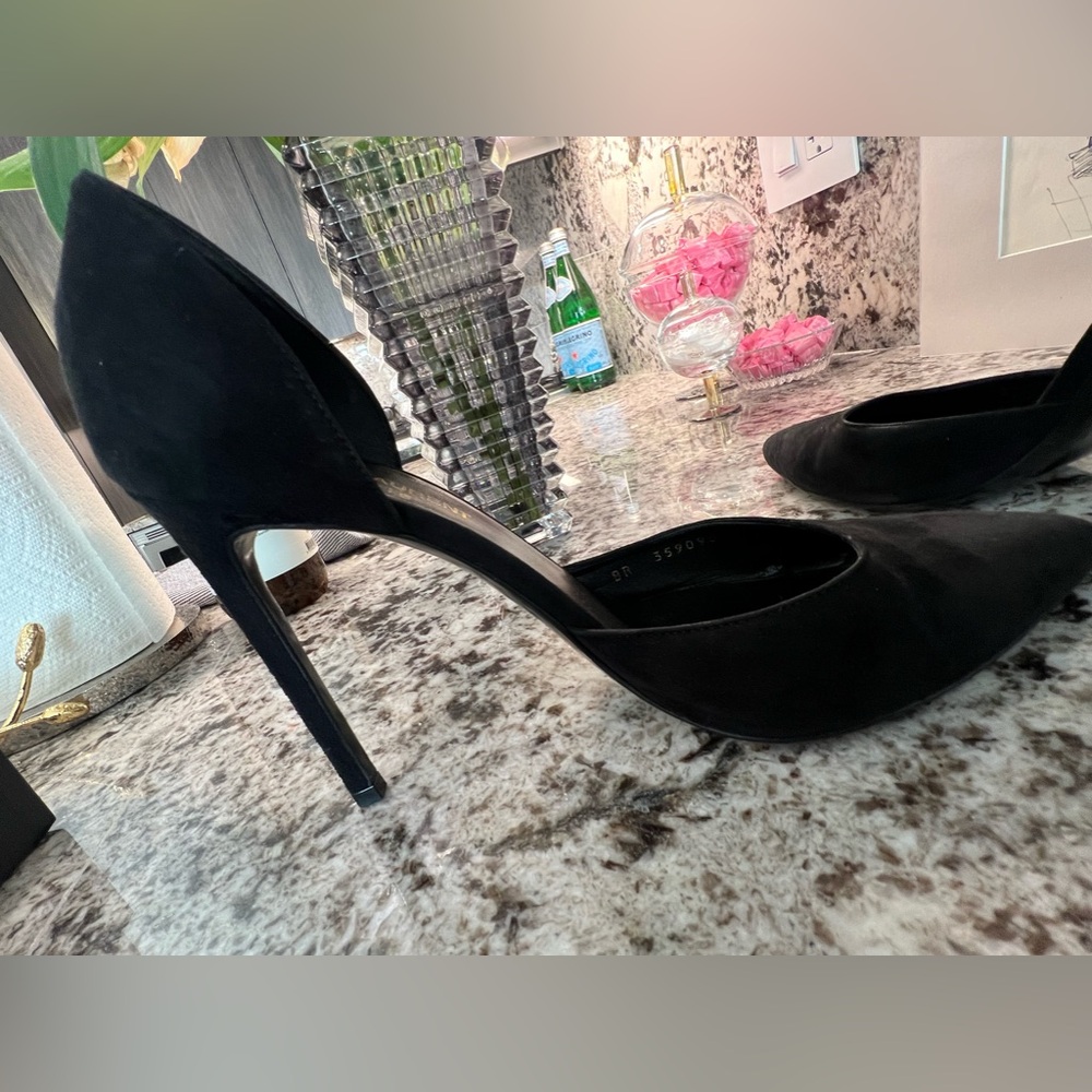 Saint Laurent D’Orsay Suede Heel